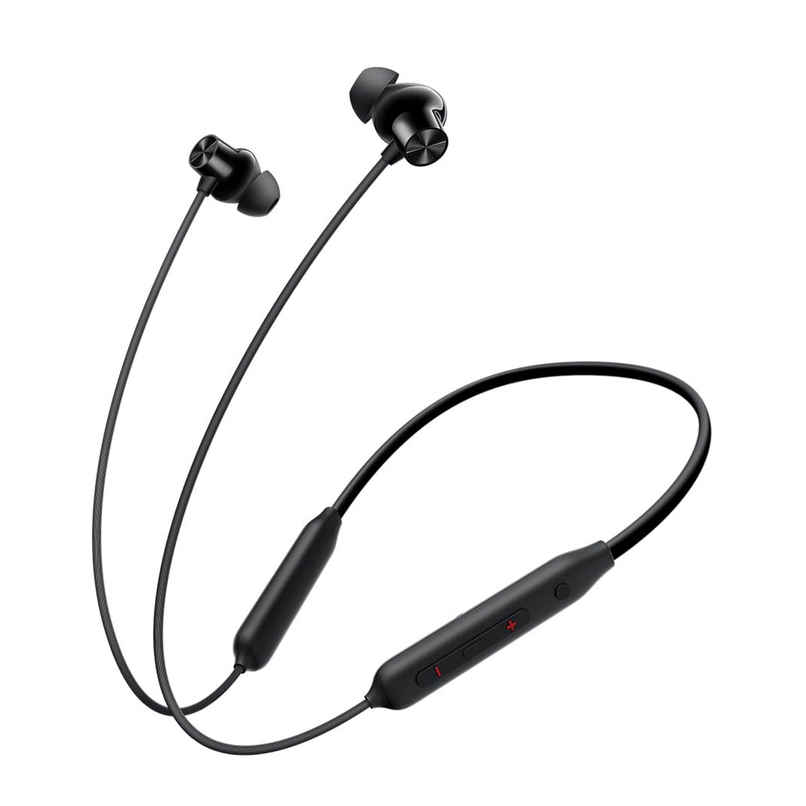 OnePlus Bullets Wireless Z2 ANC Bluetooth in Ear Neckband with Mic, 45dB Hybrid ANC, Bombastic Bass - 12.4 mm Drivers, 10 Mins Charge - 20 Hrs Music, 28 Hrs Battery - Black