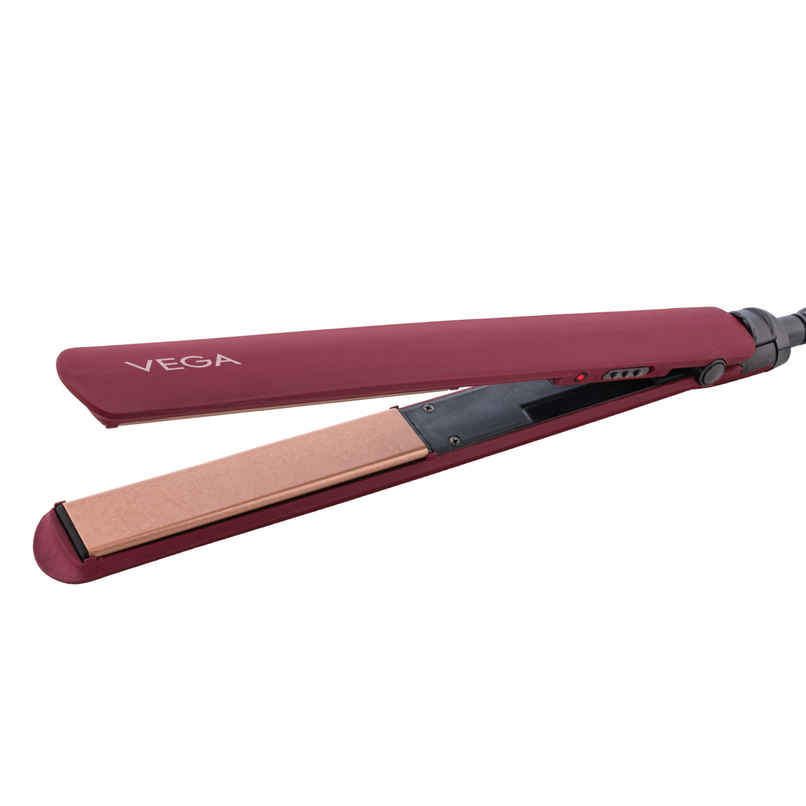 VEGA VHSH-44 (45W) Women's Sleak On Hair Straightener with Ceramic Coated Plate - Red