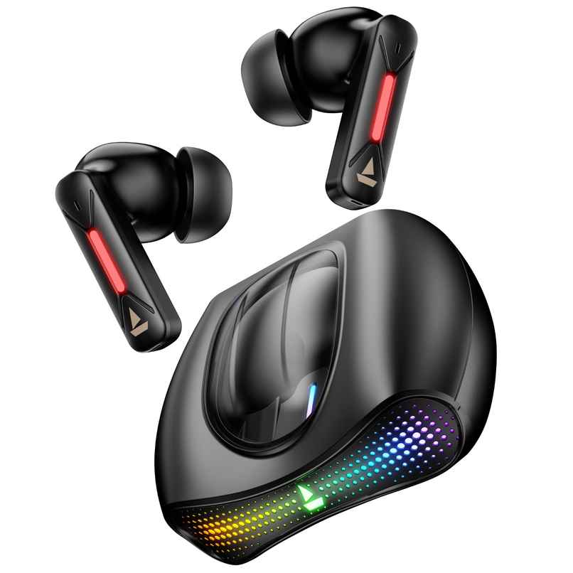 boAt Airdopes Drift in Ear TWS Earbuds, 40hrs Playback, Beast Mode(40ms Latency), 4 Mics with ENx, Car-Shaped ID with RGB LEDs, ASAP Charge, IWP Tech, BT v5.4 & IPX4 Resistance - Black Sabre