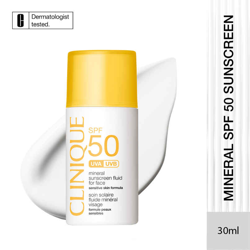 Clinique SPF 50 UVA/UVB Mineral Sunscreen Fluid for Face