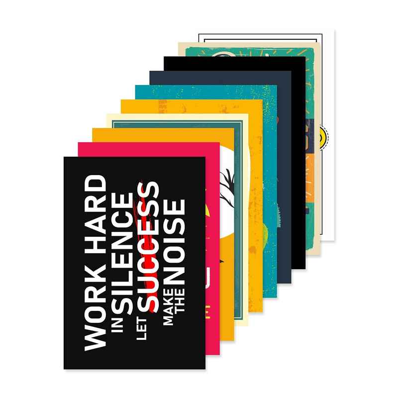 Paper Plane Design Wall Posters For Office Decor | Set of 10 | Size | 12 Inch x 18 Inch | D21