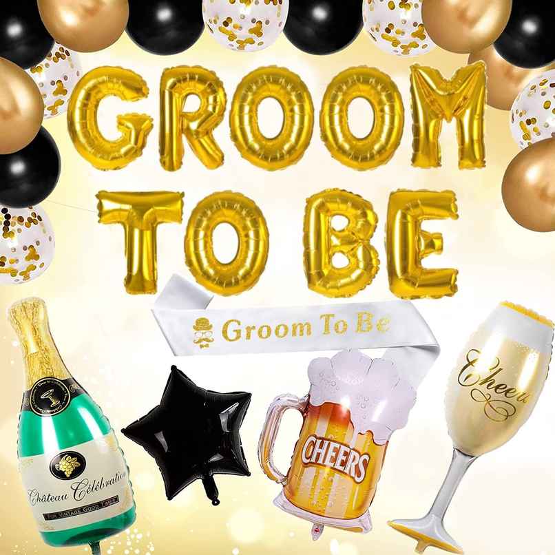 Party Propz Groom To Be Decoration Set Combo - Pack Of 21