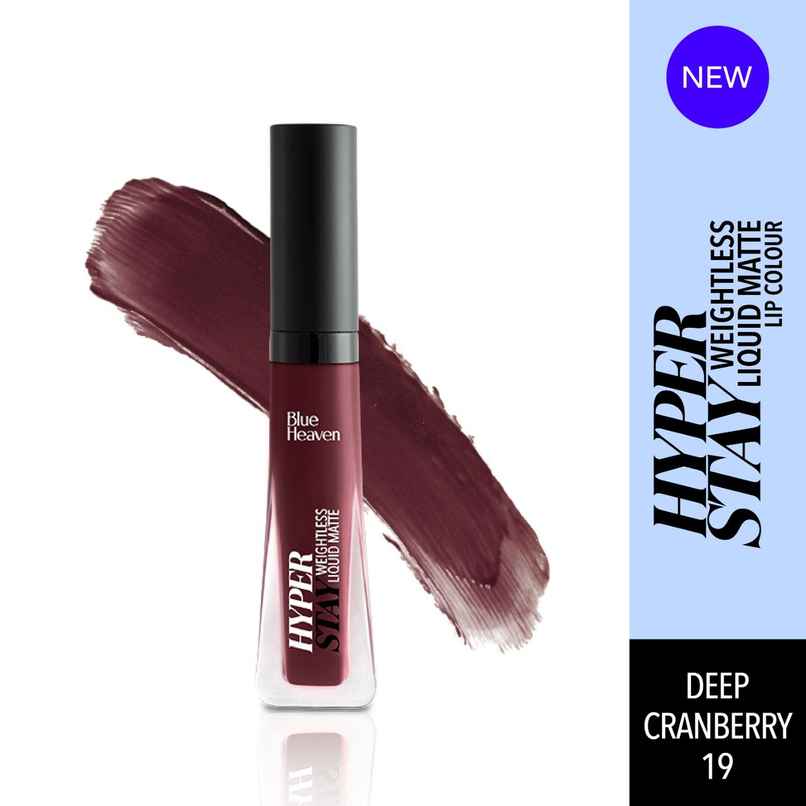 Blue Heaven Hyper Stay Weightless Liquid Matte Lipstick | Deep Cranberry 19 Blue Heaven Hyper Stay Weightless Liquid Matte Lipstick | Deep Cranberry 19
