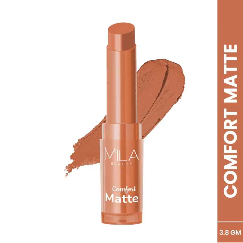 Mila Beaute Comfort Matte Lipstick | Pigmented & Long-Lasting | Rusty Brown Mila Beaute Comfort Matte Lipstick | Pigmented & Long-Lasting | Rusty Brown