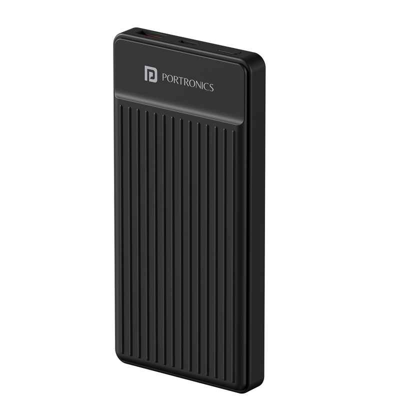 Portronics Luxcell B 10K 10000 mAh 22.5W Fast charging Power Bank, Ultra Slim Power Bank (Black)