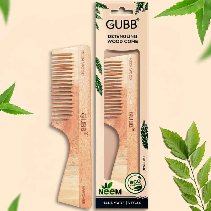 GUBB Detangling Neem Wood Comb