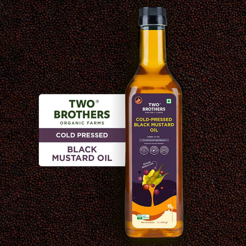 Two Brothers Black Mustard (Sarson) Wood Pressed Oil Single-filtered | Plastic Bottle Two Brothers Black Mustard (Sarson) Wood Pressed Oil Single-filtered | Plastic Bottle