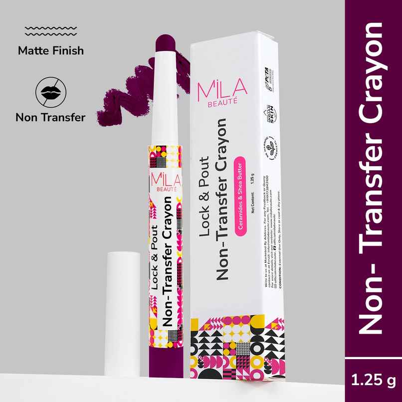 Mila Beaute Transferproof Long Lasting Matt Crayon I Smudge Proof & Lightweight I 12 - Don't Stop Mila Beaute Transferproof Long Lasting Matt Crayon I Smudge Proof & Lightweight I 12 - Don't Stop