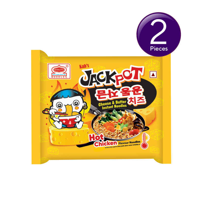 Korean Kab's Jackpot Cheese and Butter Instant Noodles | Hot Chicken | Non Veg Combo