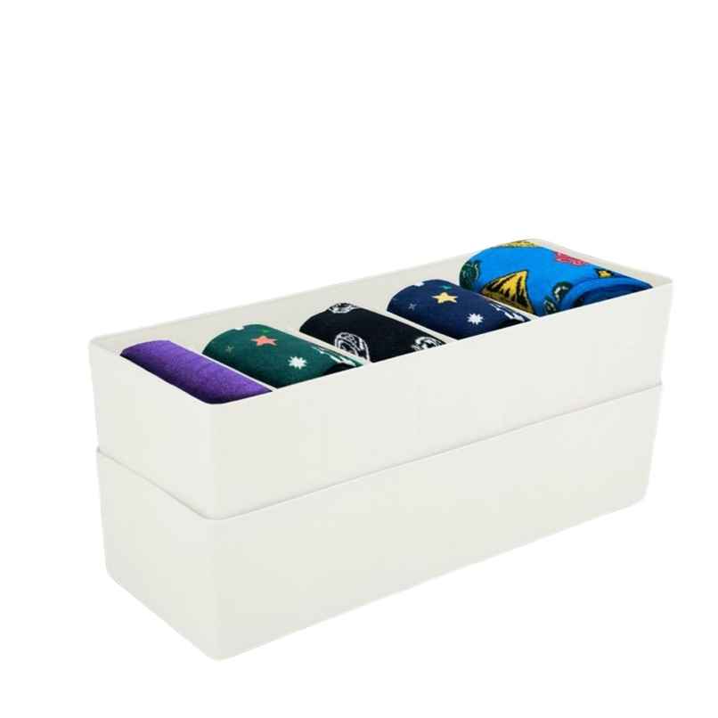 Bathla Set of 2 Drawer Organiser - Multi-purpose, Stackable, 5 Grids - DORI | Ivory Bathla Set of 2 Drawer Organiser - Multi-purpose, Stackable, 5 Grids - DORI | Ivory