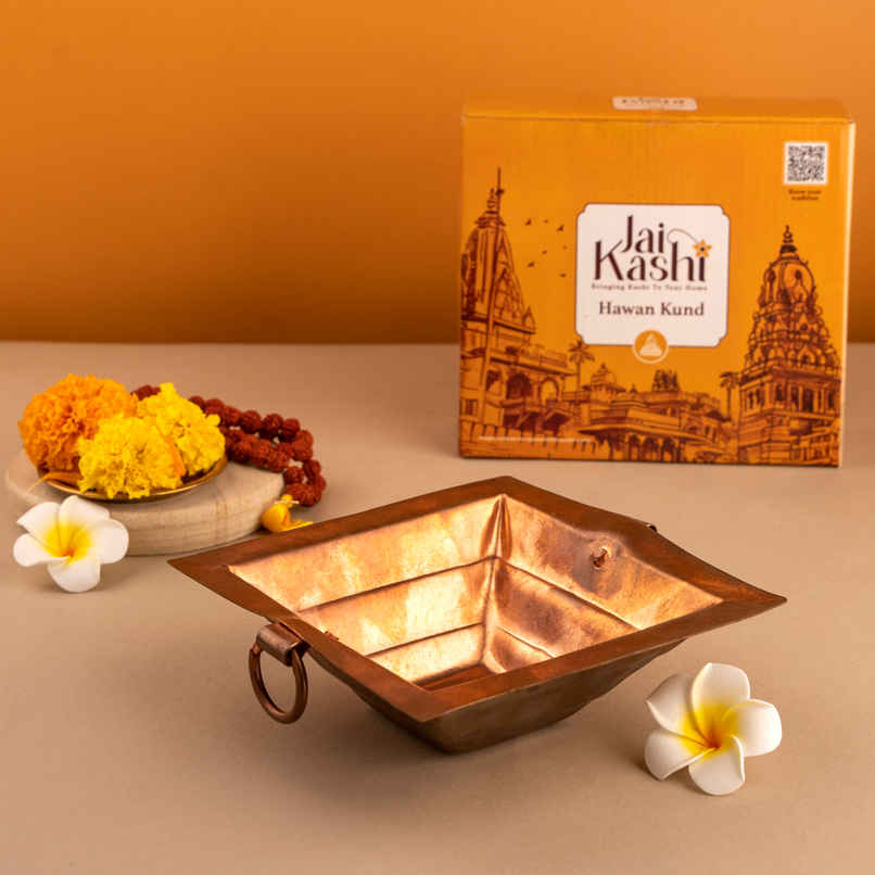 Jai Kashi Copper Hawan Kund Small - 5.5 inch