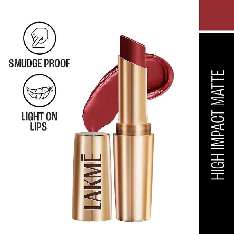 Lakme 9to5 Powerplay Priming Matte Lipstick, Lasts 16hrs, Cherry Chic Lakme 9to5 Powerplay Priming Matte Lipstick, Lasts 16hrs, Cherry Chic