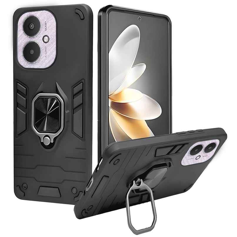 Artistque Case for Mi Redmi 13c 4g / 13c 5g / Poco C65 / Poco M6 Back Cover - Ring Stand Armor Cover Artistque Case for Mi Redmi 13c 4g / 13c 5g / Poco C65 / Poco M6 Back Cover - Ring Stand Armor Cover