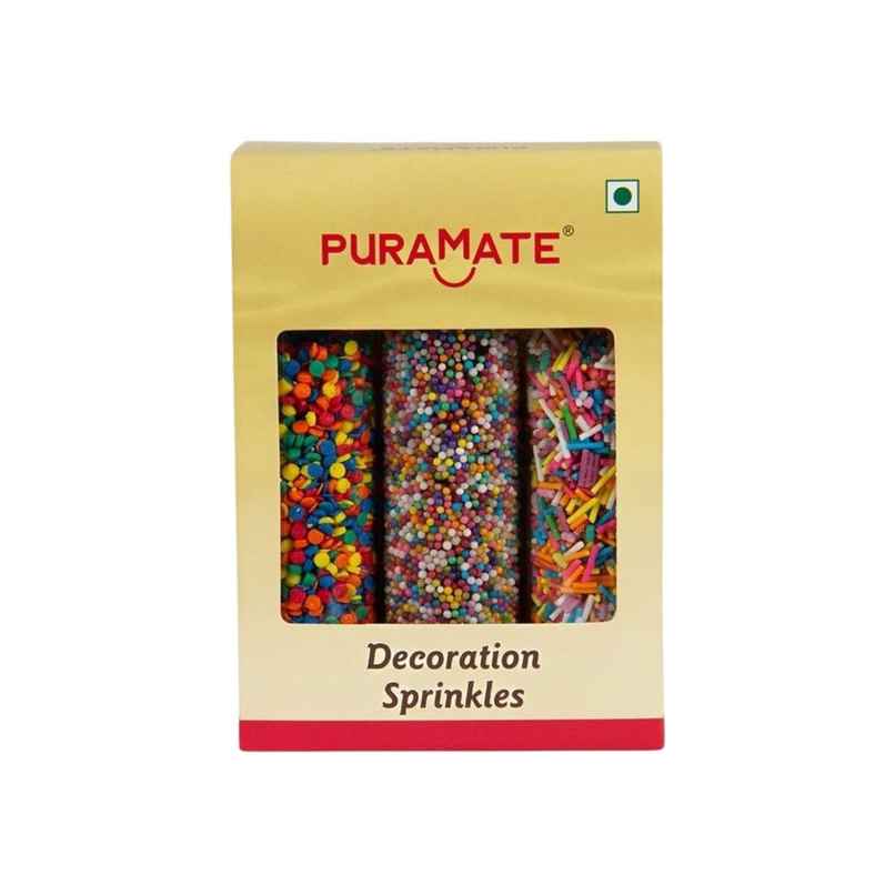 Puramate Rainbow Jimmies Cake Decoration Sprinkles | Combo