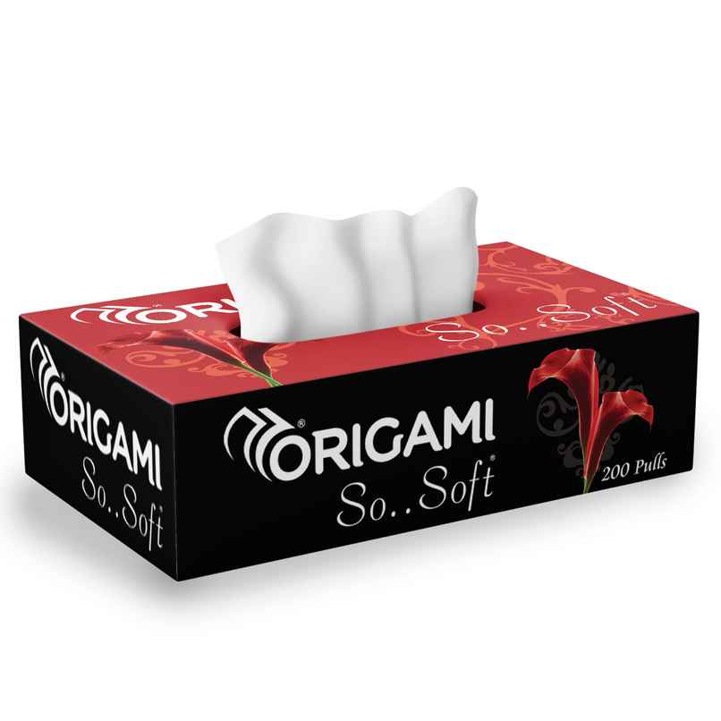 Origami So Soft Facial Tissues Box | 200 Pulls each, 2 Ply