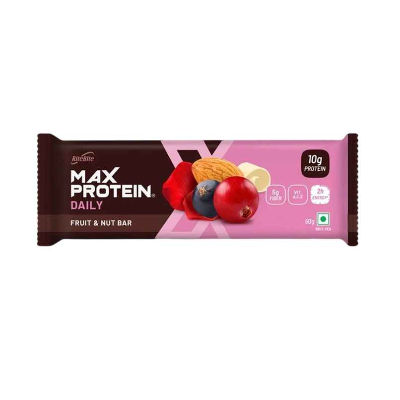 RiteBite Max Protein 10g Protein Bar Fruit & Nut