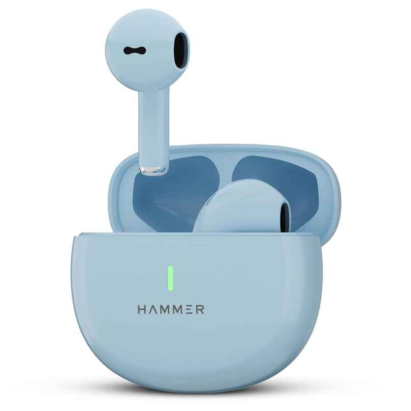 Hammer Ultra Pods True Wireless Earbuds| 13Mm Dynamic Drivers| 30H Playtime - Blue Hammer Ultra Pods True Wireless Earbuds| 13Mm Dynamic Drivers| 30H Playtime - Blue