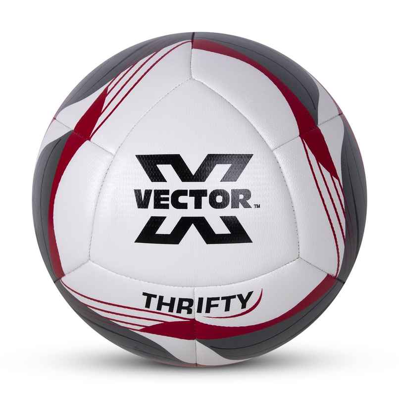 Vector X Thrifty Textured Machine Stitch Football | Size - 5 | White-Red