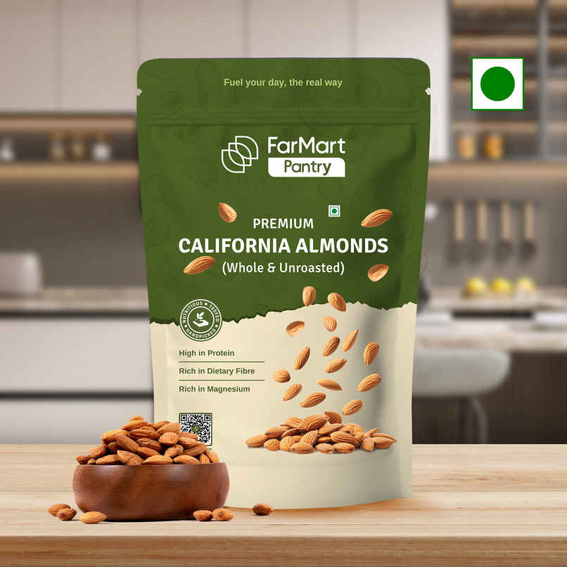 Farmart Pantry Pure California Almonds/ Whole Premium Quality/ Badam