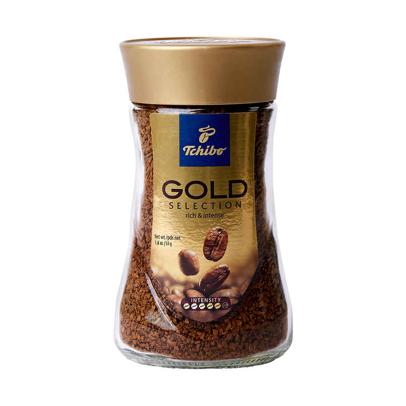 Tchibo Gold Selection Medium Roast Instant Coffee, Rich & Intense Flavor