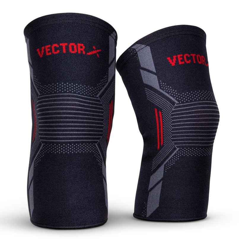 Vector X Fit Pro Knee Cap For Knee Pain For Women Men Knee Support Medium (Pair)