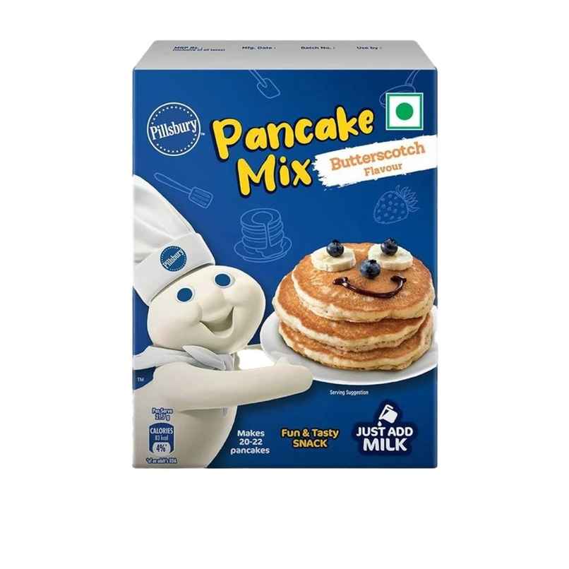 Pillsbury Butterscotch Flavour Pancake Mix 2-Minute Pancake Mix For Kids No-Preservatives