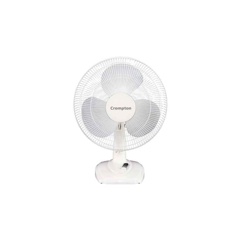 Crompton High Flo Waveplus Table Fan, 400mm, Kd White