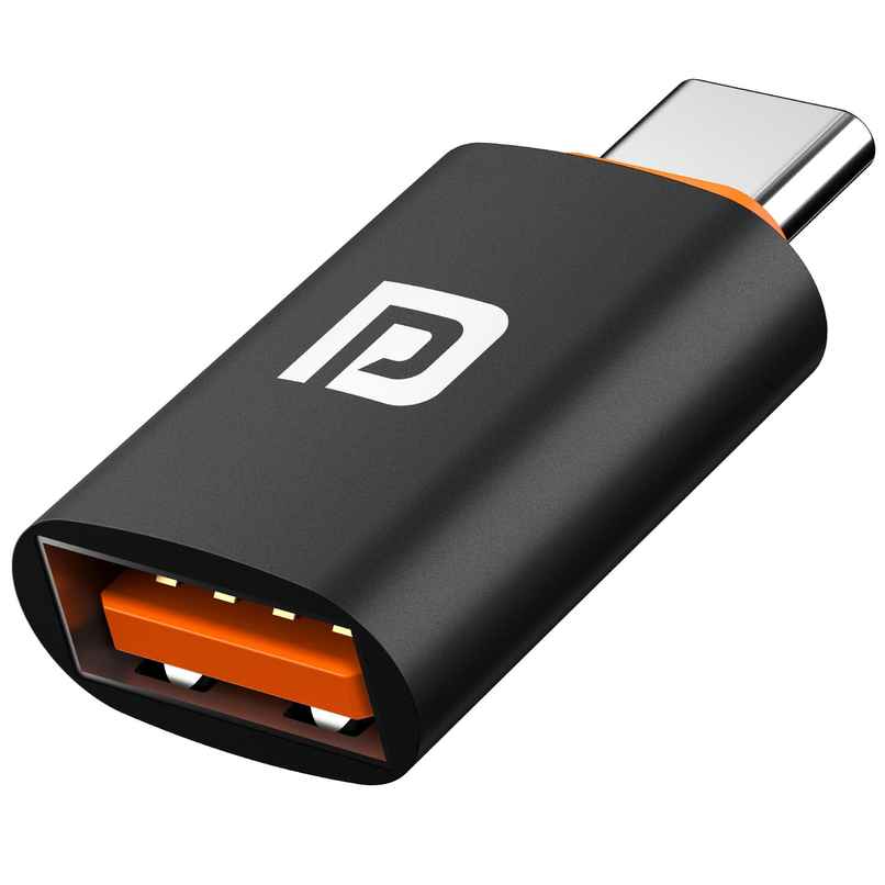 Portronics Bridge Y USB 3.0 to Type C OTG Adaptor, 10Gbps High Speed Data Transfer, Thunderbolt to USB Adapter, Compatible for All Type C Devices, Smartphone, Laptops, Tablets, Chargers, MacBook - Black