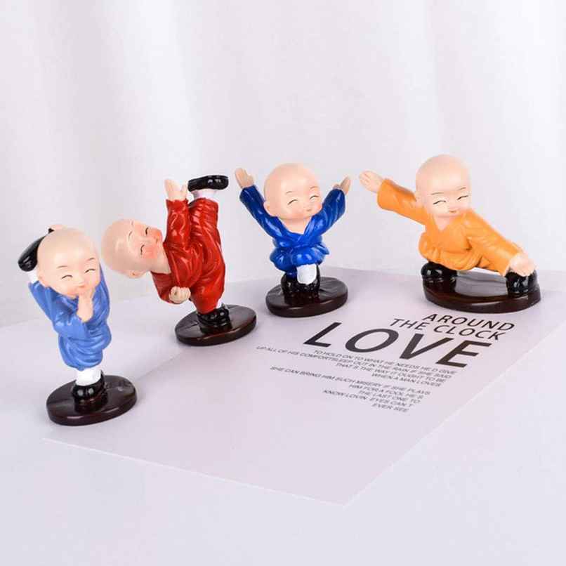 Tied Ribbons Miniature Buddha Monks Pack Of 4