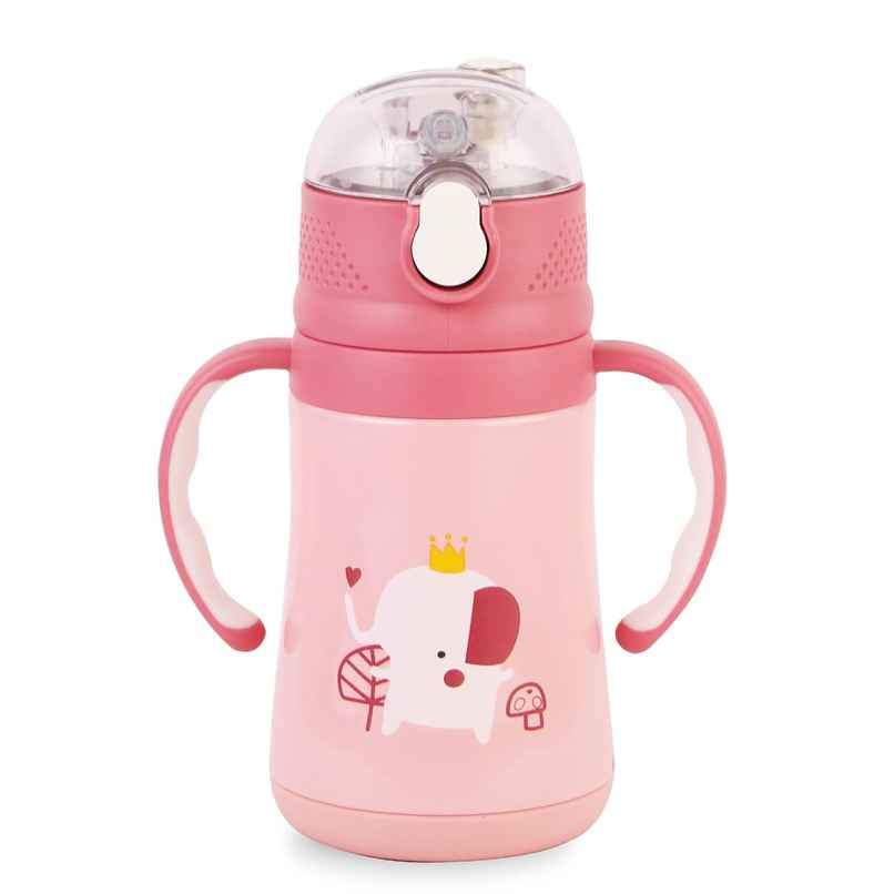 Cello Doodle Kids Flask | 329 Ml | Leak-Proof | Pink