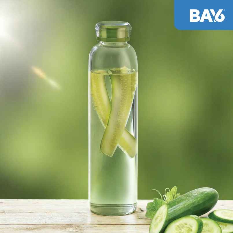 BAY6 Premium Imported Borosilicate Glass Bottle | 550 ml