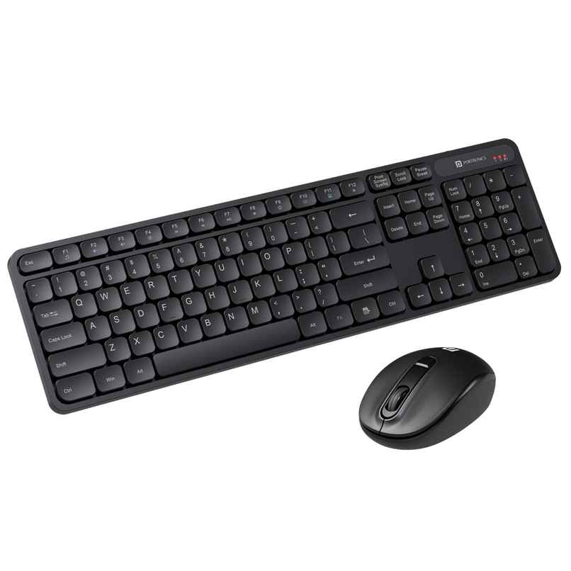 Portronics Key8 Combo Wireless Keyboard and Mouse Set with 2.4 GHz Wireless(Black)