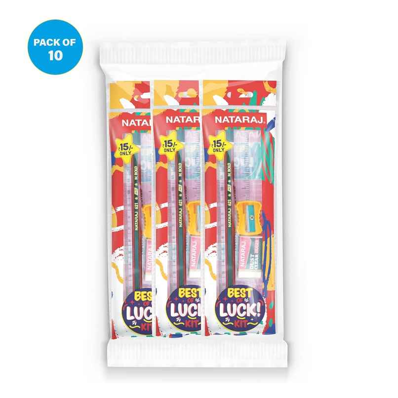 Nataraj Best of luck Kit | Pack of 10 | Kanjak Gift Set | Kids Gifting Set | Fun Children's Gift | Return Gift for Kids