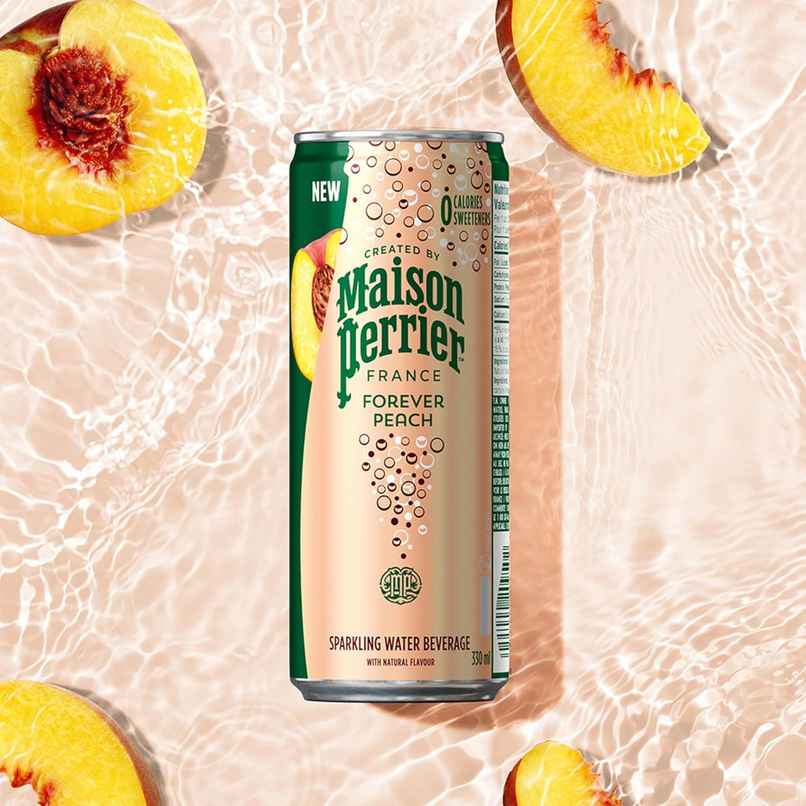 PERRIER Maison Sparkling Beverage Forever Peach