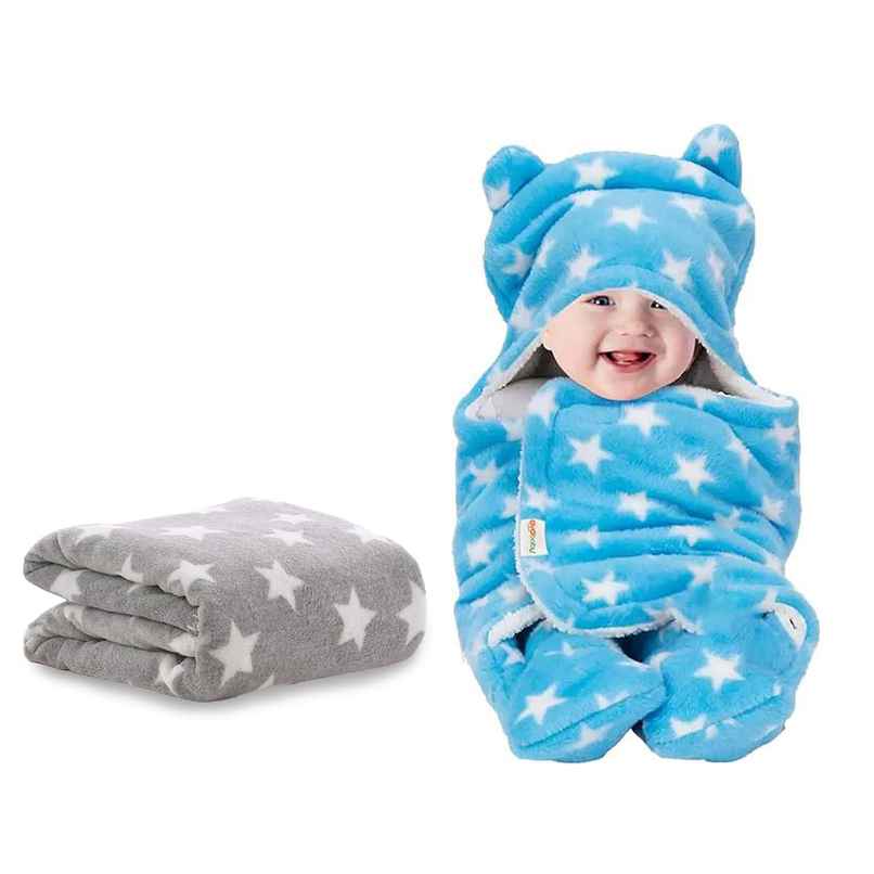 Oyo Baby Hooded Blanket Wrapper Swaddle 0-6 Months | Assorted