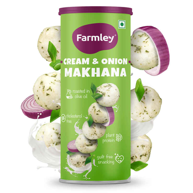 Farmley Cream And Onion Makhana Roasted In Olive Oil