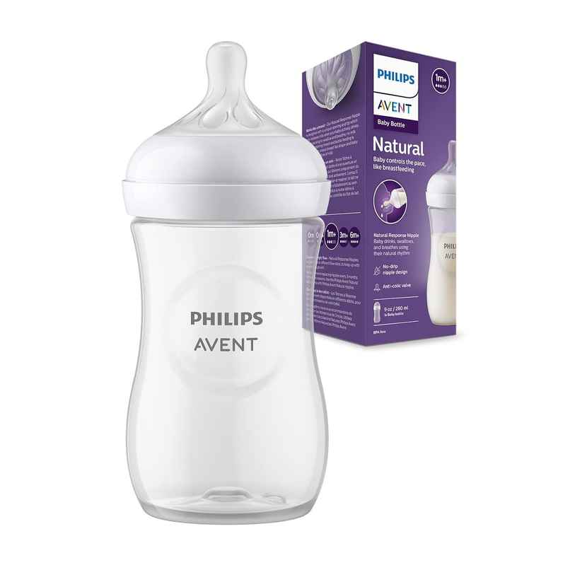 Philips Avent Natural Response Baby Feeding Bottle | 1m+| 260ml| Pack of 1 | SCY903/01