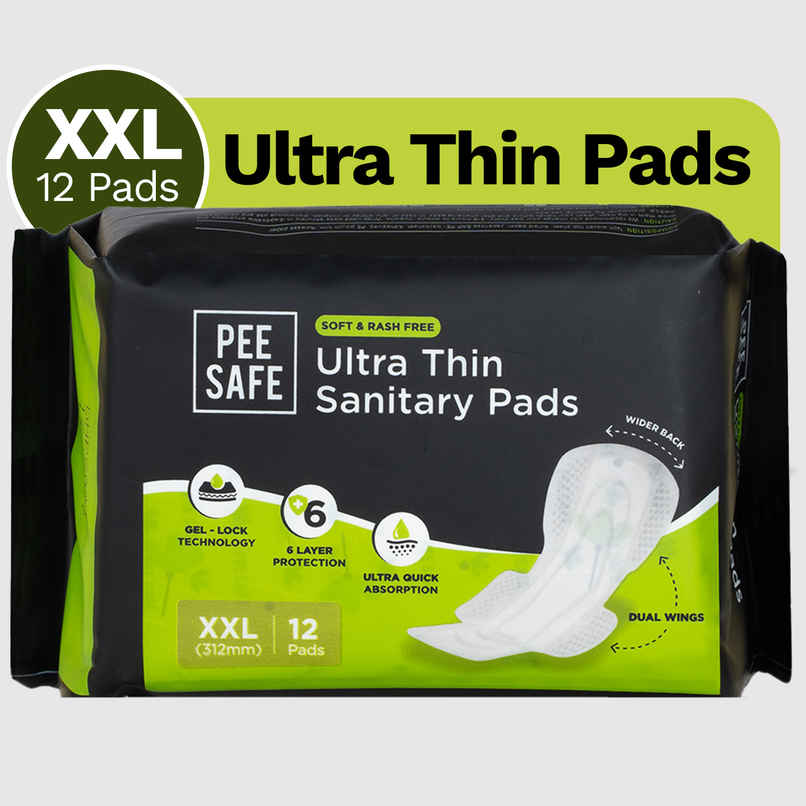 Pee Safe Ultra Thin Rash Free Sanitary Pads XXL (With Paper Disposal Covers)