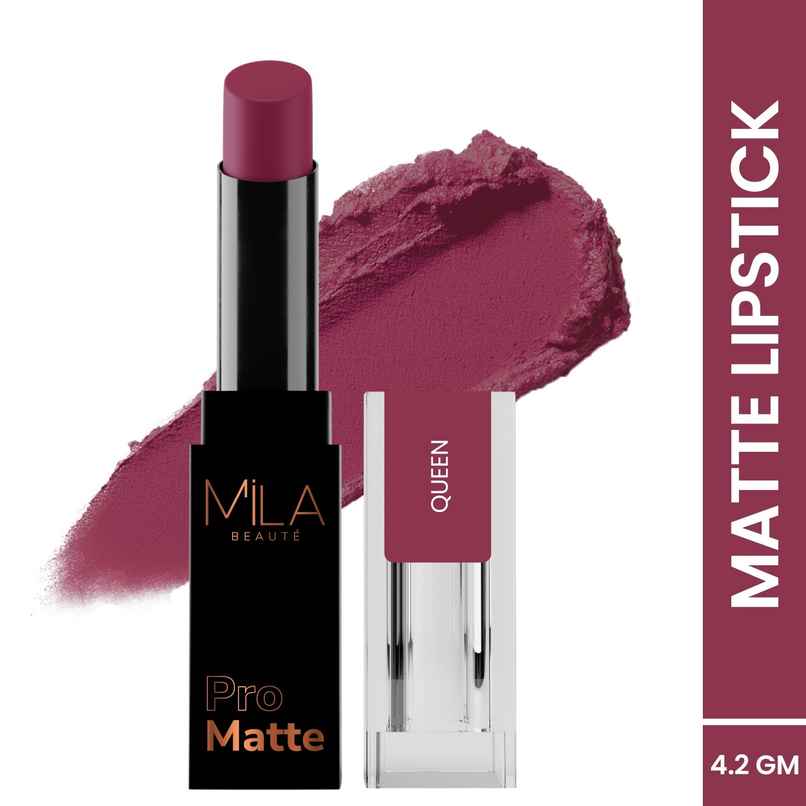 Mila Beaute Pro Mattes Lipstick Luxurious Creamy Matte Texture | 19 Queen
