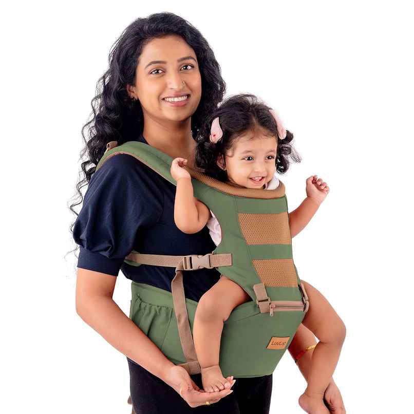 LuvLap Royal Hip Seat Baby Carrier, 4 Carry Positions, Adjustable, for 6 to 24 Months, Upto 15 Kgs