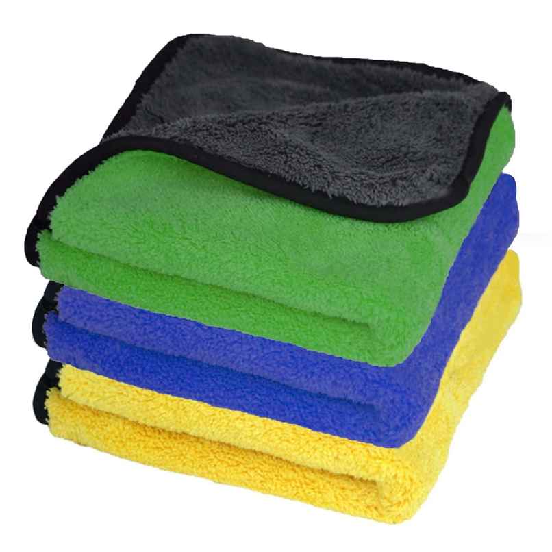 Autoguys Multipurpose Microfiber Car Cleaning Cloth (Pack of 3) - Multicolour | 900 GSM | 40 x 40 cm Autoguys Multipurpose Microfiber Car Cleaning Cloth (Pack of 3) - Multicolour | 900 GSM | 40 x 40 cm