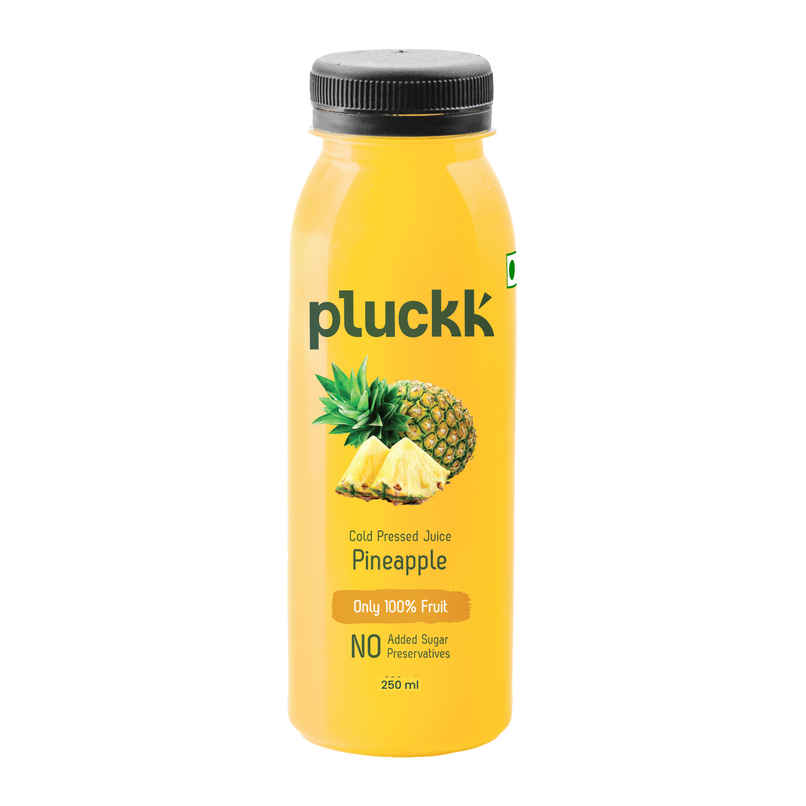 Pluckk Cold-Pressed Pineapple Juice | No Added Sugar | No Preservatives | Digestion & Skin Health