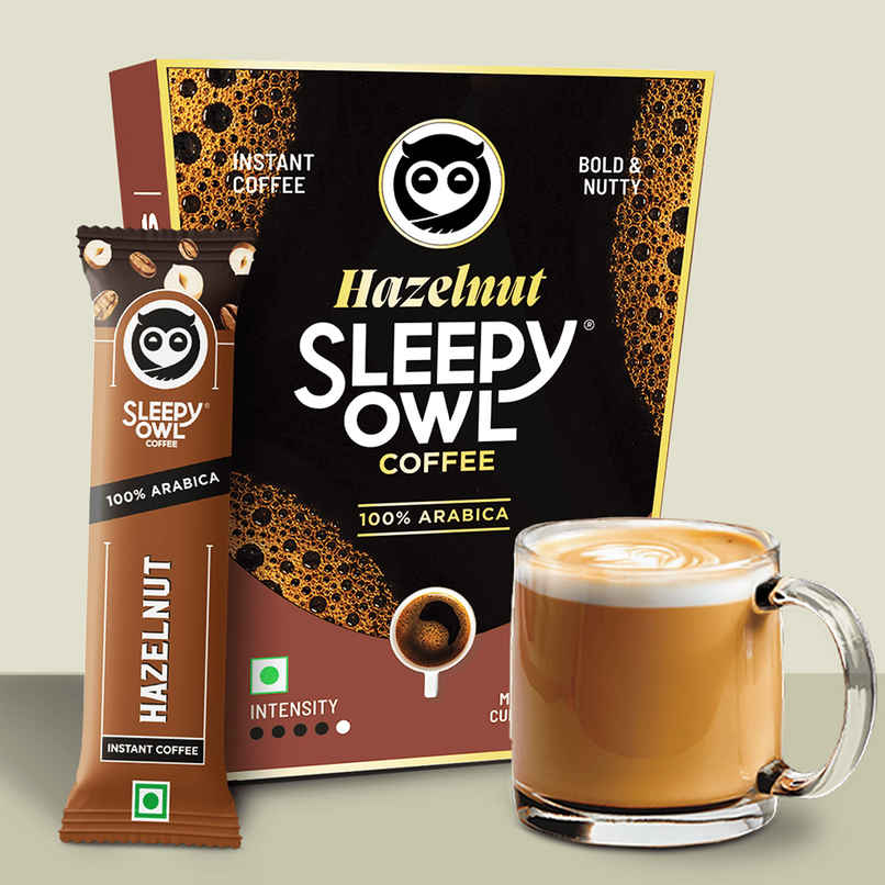 Sleepy Owl Hazelnut 100% Arabica Instant Coffee