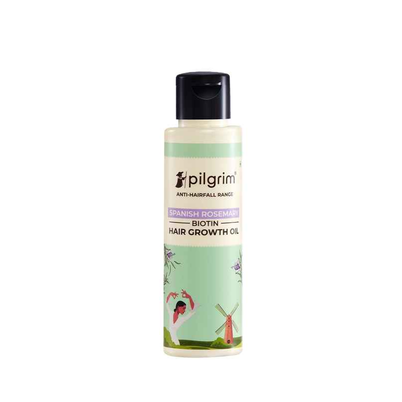 Pilgrim Spanish Rosemary & Biotin Hair Growth Oil helps Control Hairfall & strengthens Hair