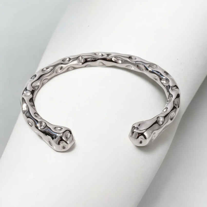 Just Lil Things Irregular Texture Silver Bracelets | Jltb0390