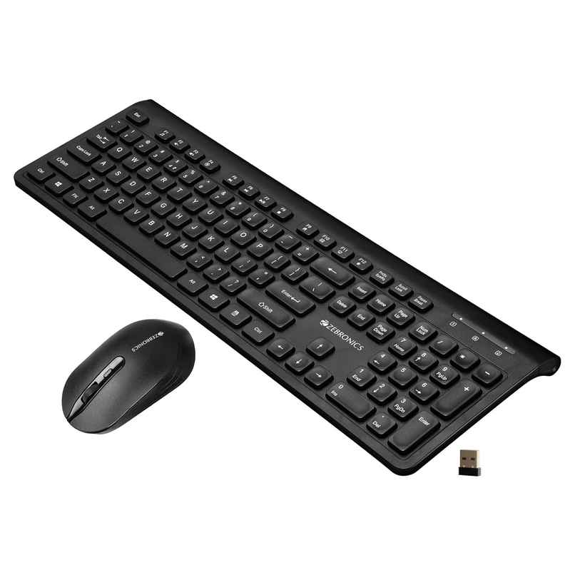 Zebronics Companion 130 Wireless Keyboard Mouse Combo | 12 Integrated Multimedia Keys | Black Zebronics Companion 130 Wireless Keyboard Mouse Combo | 12 Integrated Multimedia Keys | Black