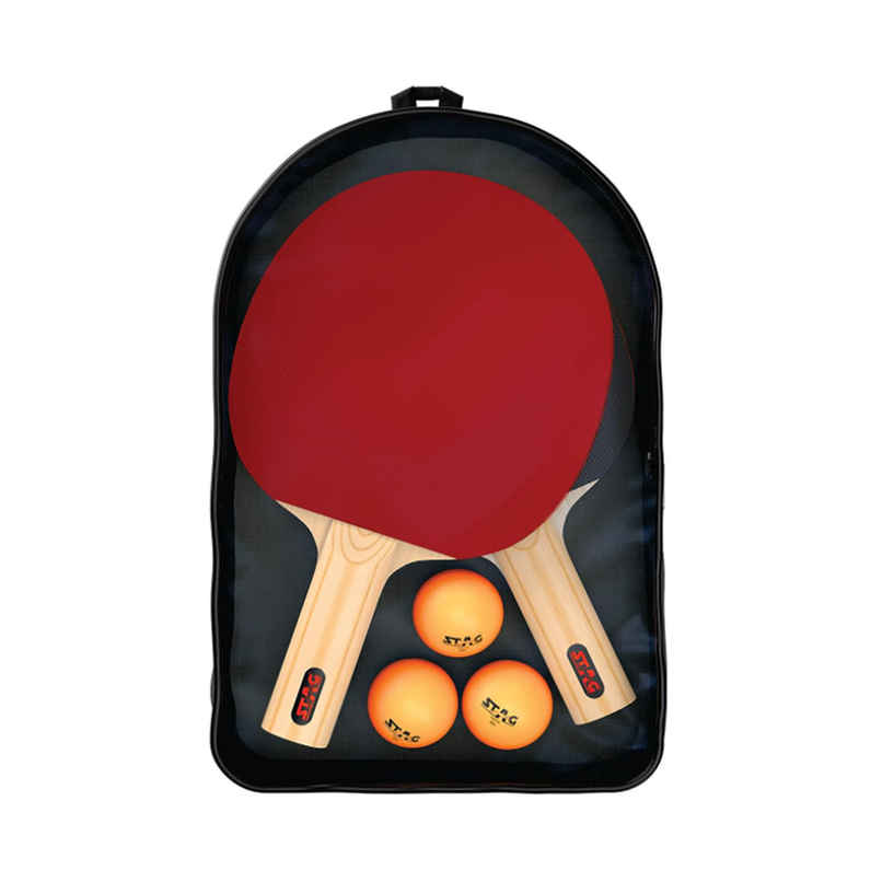 Stag 1 Star Table Tennis Playset (2 Racquets & 3 Balls) - Assorted