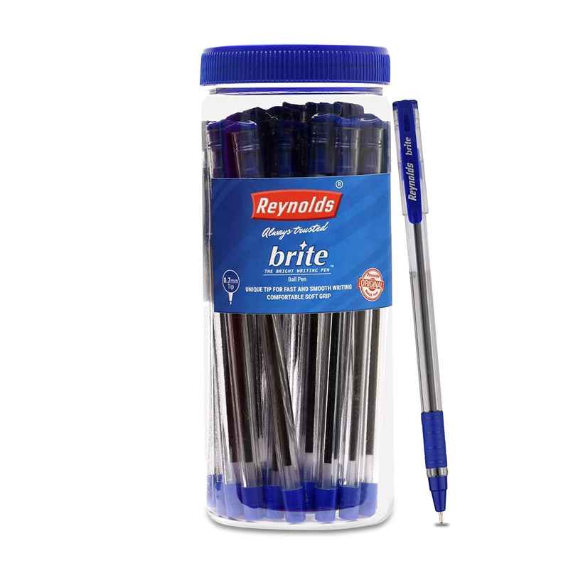 Reynolds Brite Ball Pen Set (25 Blue Pens Jar)
