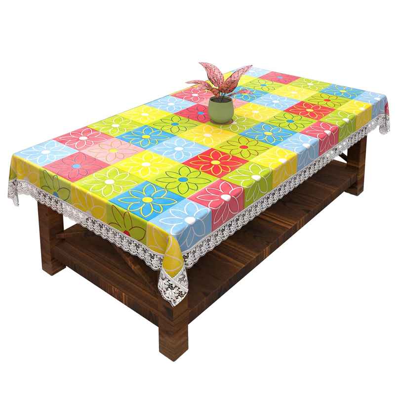 Kuber Industries Table cloth|Center Table cover|Round Table Cover|Table Cover 4 Seater|Multicolour Kuber Industries Table cloth|Center Table cover|Round Table Cover|Table Cover 4 Seater|Multicolour