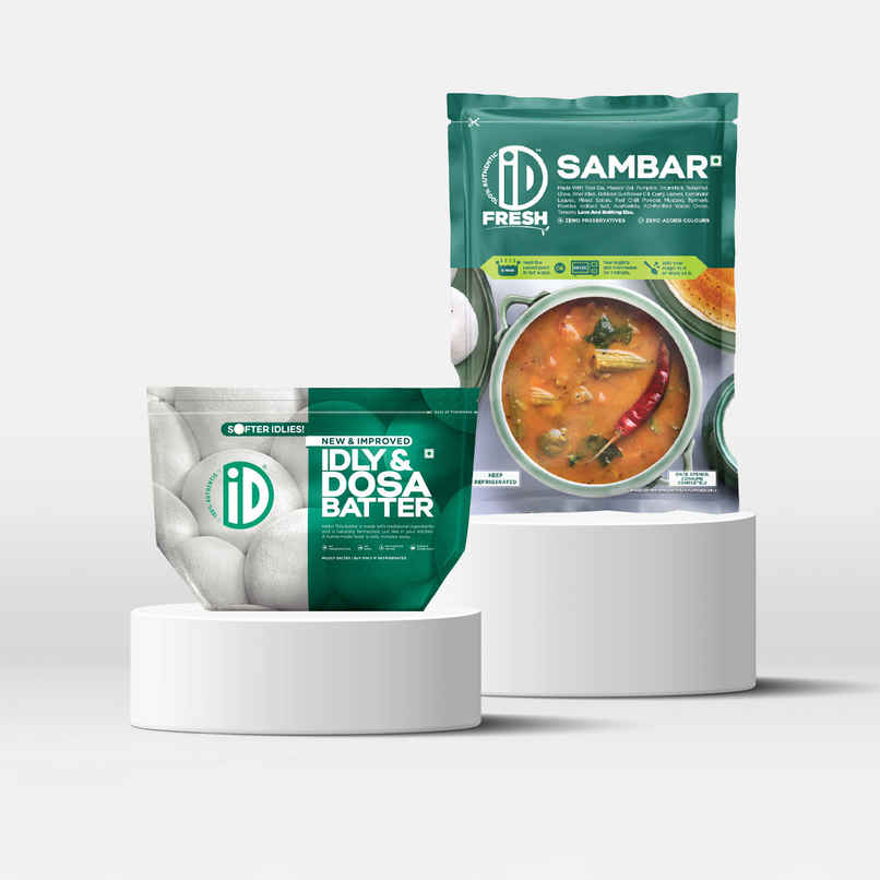 Id Fresh Idli & Dosa Batter (1kg) & Id Fresh Liquid Sambar (Heat & Eat) (350g) Combo